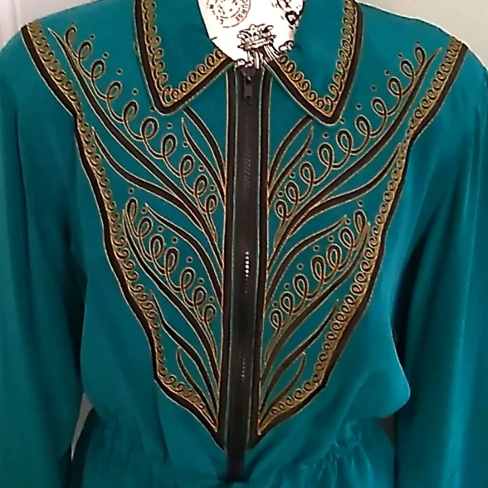 Bob Mackie Wearable Art Silk Jacket - Size S - Picture 5 of 8